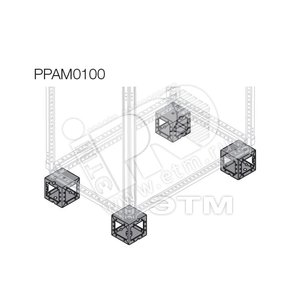 Угловой элемент цоколя H=100мм (4 шт) - ABB