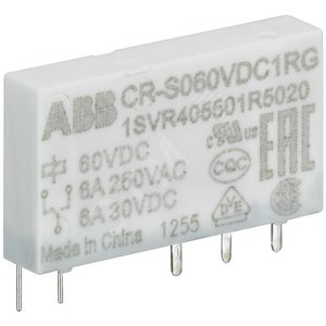 Реле CR-S060VDC1RG 60В DC 1ПК (250мА) позолоченные контакты (1SVR405501R5020)