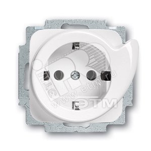 REFLEX Розетка с выталкиванием вилки альпийский белый (20 EUCDR-214) - ABB
