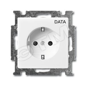 ABB Basic 55 Альп. белый Розетка с/з с маркировкой DATA | 2011-0-3854  | 2CKA002011A3854 | ABB - ABB