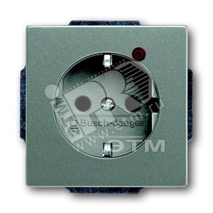 Розетка 2Р+E 16А 250В с защитой от перенапряжения, solo/future, метеор/серый металлик - ABB