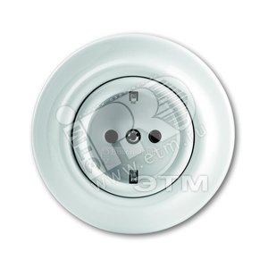 Decento Розетка в сборе цвет альпийский белый 16А 250В SCHUKO - ABB