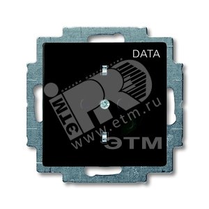 ABB Basic 55 Шато (чёрный) Розетка с/з с маркировкой DATA | 2011-0-6143  | 2CKA002011A6143 | ABB - ABB