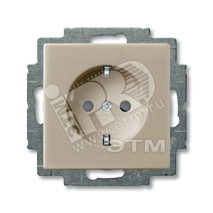 BASIC 55Розетка с винтовыми клеммами шампань 16А/250В SCHUKO (23 EUC-93-507) - ABB