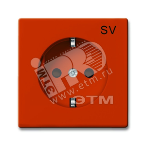 ABB Basic 55 Оранжевый Розетка с/з 16А 250В, с маркировкой SV | 2011-0-6153  | 2CKA002011A6153 | ABB - ABB