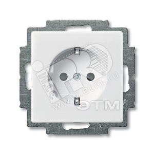 ABB Basic 55 Альп. белый Розетка с/з 16А 250В, с винтовыми клеммами | 2011-0-6155  | 2CKA002011A6155 | ABB - ABB