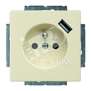 ABB Basic 55 Сл. кость Розетка Schuko 20 EUCBUSB-92-500, 16А, 700 мА | 2011-0-6192  | 2CKA002011A6192 | ABB - ABB