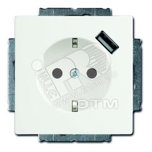 FUTURE Розетка USB со шторками белый безвинтовые клеммы (20 EUCBUSB-84-500)