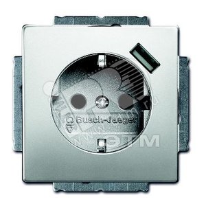 Розетка Schuko с устр. зарядным USB, 20 EUCBUSB-866-500, Сталь, 16А, 700 мА, безвинт. клеммы, защ. шторки, | 2011-0-6184  | 2CKA002011A6184 | ABB - ABB