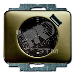 Розетка Schuko с устройством зарядным USB, 20 EUCBUSB-21-500, Alpha бронза, 16А, 700 мА, электронная - ABB
