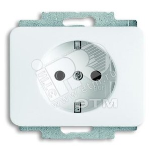 Розетка SCHUKO 16А 250В, серия alpha nea, цвет белый глянцевый - ABB