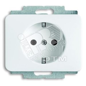 Розетка SCHUKO 16А 250В, серия alpha nea, цвет белый матовый - ABB