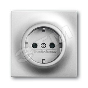 Розетка SCHUKO 16А 250В с защитными шторками, серия impuls, цвет серебристый металлик | 2013-0-5275 | 2CKA002013A5275 | ABB