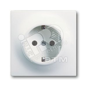 Розетка SCHUKO 16А 250В с защитными шторками, серия impuls, цвет белый бархат | 2013-0-5335 | 2CKA002013A5335 | ABB