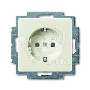 ABB Basic 55 Шале (белый) Розетка с/з с защитными шторками | 2013-0-5339  | 2CKA002013A5339 | ABB - ABB