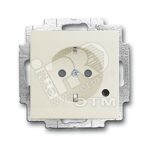 SOLO/FUTURE Розетка SCHUKO 16А 250В с защитными шторками с контрольной LED лампой chalet-white - ABB