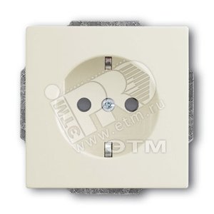 SOLO/FUTURE Розетка с заземлением со шторками chalet-white 16А 250В SCHUKO - ABB