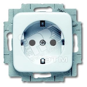Розетка SCHUKO 16А 250В с защитными шторками, серия Reflex SI, цвет альпийский белый | 2013-0-5371 | 2CKA002013A5371 | ABB - ABB