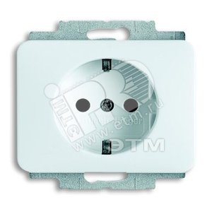 Розетка SCHUKO 16А 250В с защитными шторками, серия alpha nea, цвет белый глянцевый