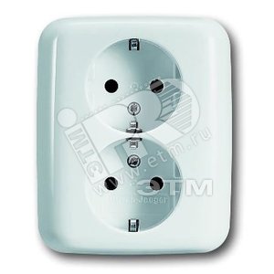 Розетка SCHUKO 16А 250В, двойная, серия Reflex SI, цвет альпийский белый | 2014-0-1480 | 2CKA002014A1480 | ABB