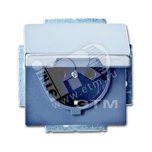 Розетка SCHUKO 16А 250В с крышкой, серия pur/сталь | 2018-0-1490 | 2CKA002018A1490 | ABB - ABB
