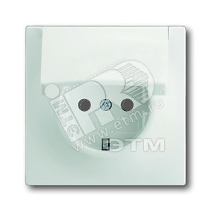 Розетка SCHUKO 16А 250В с крышкой, серия impuls, цвет белый бархат | 2018-0-1497 | 2CKA002018A1497 | ABB