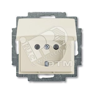 BASIC 55 Розетка с заземлением в сборе IP44 chalet-white 16А 250В SCHUKO (20 EUCKD-96-50) - ABB