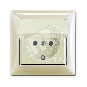 ABB Basic 55 Сл. кость Розетка с/з 16А 250В, IP44, в сборе | 2018-0-1504  | 2CKA002018A1504 | ABB - ABB