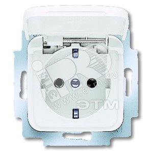 Розетка SCHUKO 16А 250В с крышкой, серия Reflex SI, цвет альпийский белый | 2018-0-1508 | 2CKA002018A1508 | ABB