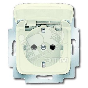 DURO Розетка  с крышкой SI слоновая кость 16А 250В SCHUKO (20 EUK-212-500) - ABB