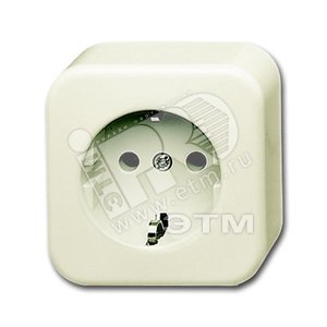 Розетка SCHUKO 16А/250В с защитными шторками, серия Busch-Duro 2000 AP, цвет слоновая кость | 2044-0-0063  | 2CKA002044A0063 | ABB