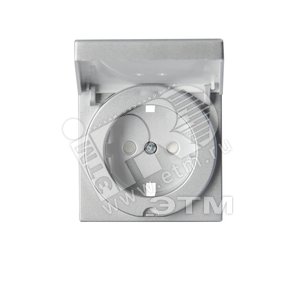 Impressivo Накладка для розетки SCHUKO с крышкой алюминий