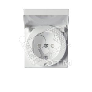 Накладка для розетки SCHUKO, с крышкой, Impressivo, белый | 20ECK-84 | ABB - ABB