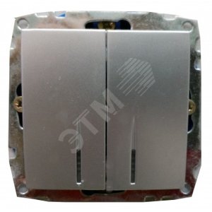 Zena без рамки сер. выкл 2кл подсв.Led - ABB