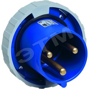 Вилка панельная прямая 125A, 2P+E, IP67 - ABB