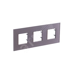 Zenit Рамка 3 постовая, 2 модульная, стекло Брызги шампанского 3