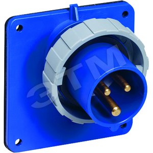 Вилка панельная прямая 32A, 2P+E, IP67 - ABB