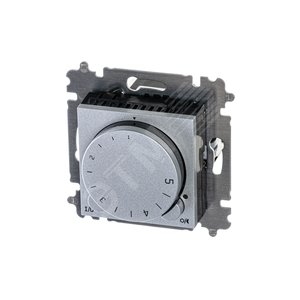 ABB Levit Серебро / дымчатый чёрный Терморегулятор с поворотной ручкой 16А | 3292H-A00003 70W | 2CHH920003A6070 | ABB - фото 2