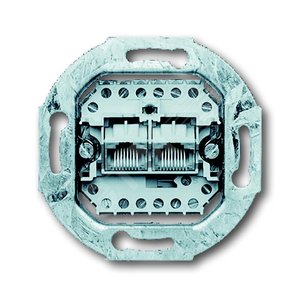 Механизм 2-постовой телефонной розетки 8/8 полюсов, раздельно, RJ 11/12; RJ 45; ISDN, категория 3 | 0230-0-0243  | 2CKA000230A0243 | ABB - фото 2