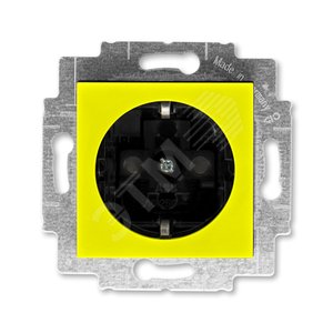 ABB Levit Жёлтый / дымчатый чёрный Розетка с з/к со шторками 16А | 5520H-A03457 64W | 2CHH203457A6064 | ABB - фото 2