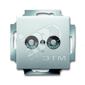 Розетка двойнай для выравнивания потенциалов, серия pur/сталь | 2495-0-0090 | 2CKA002495A0090 | ABB