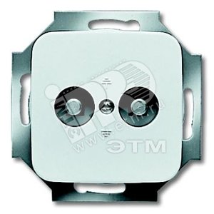 Розетка двойная для выравнивания потенциалов, серия Reflex SI, цвет альпийский белый - ABB