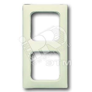 Рамка 2 поста для кабель-каналов бежевая Busch-Duro 2000 SI (2512-212K-102-500)