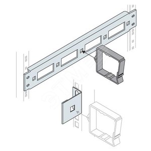 Панель для держателей кабеля,1HE - ABB