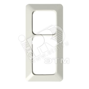 Рамка 2-постовая, 1 пост 2Schuko + 1 пост Schuko, серия Jussi, белый - ABB