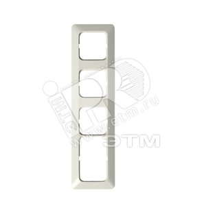 Рамка 4-постовая, 1 пост 2Schuko + 3 поста Schuko, серия Jussi, белый - ABB