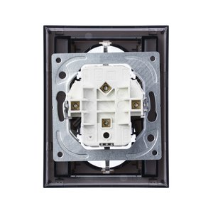 ABB Levit Белый / дымчатый чёрный Розетка 2-ая с з/к со шторками 16А | 5522H-C03457 62W | 2CHH223457C6062 | ABB - фото 4