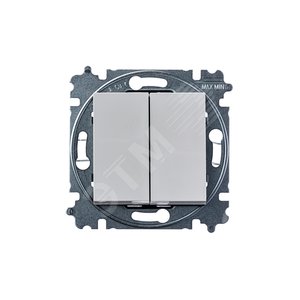 ABB Levit Серый / белый Выключатель 2-кл. | 3559H-A05445 16W | 2CHH590545A6016 | ABB - фото 3
