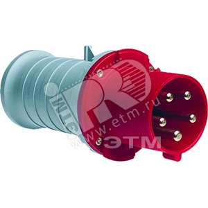 Вилка кабельная 263P4, 63А, 2P+E, IP44, 4ч - ABB