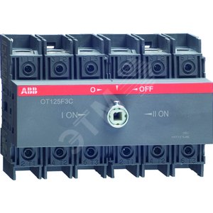 Реверсивный рубильник OT100F3C до 100А 3-полюсный (без ручки) | 1SCA105008R1001 | ABB 2